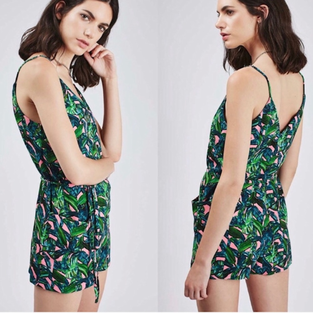 Topshop Tropical Romper Size 6